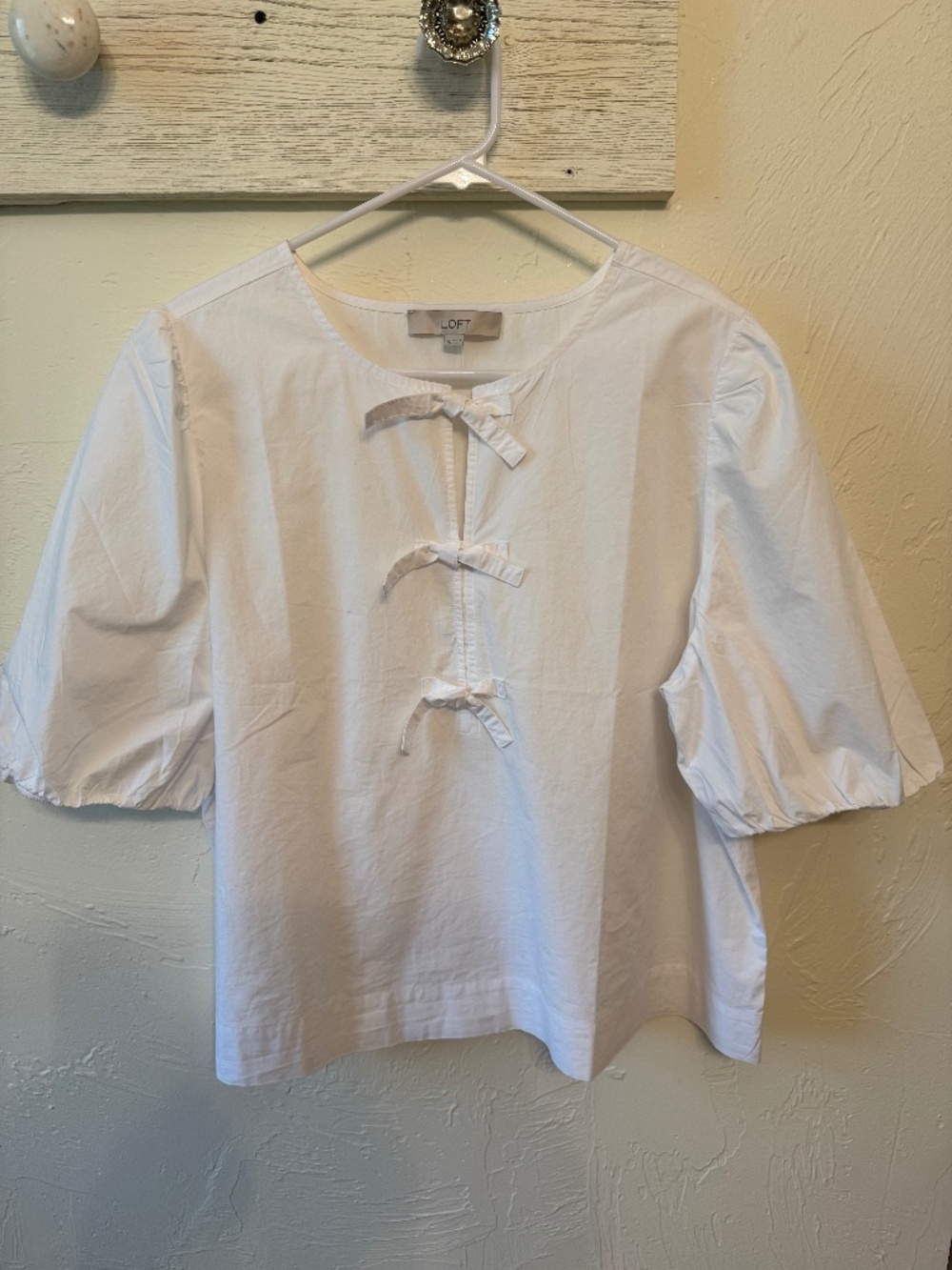 Cotton Puffed Sleeves Shirt